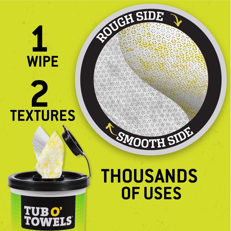 Tub O' Towels Cleaning Wipes 10 in. W X 12 in. L