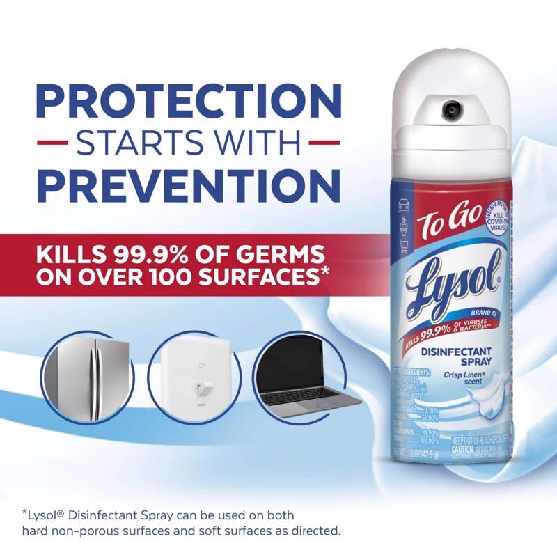 Lysol Crisp Linen Scent Disinfectant 1.5 oz