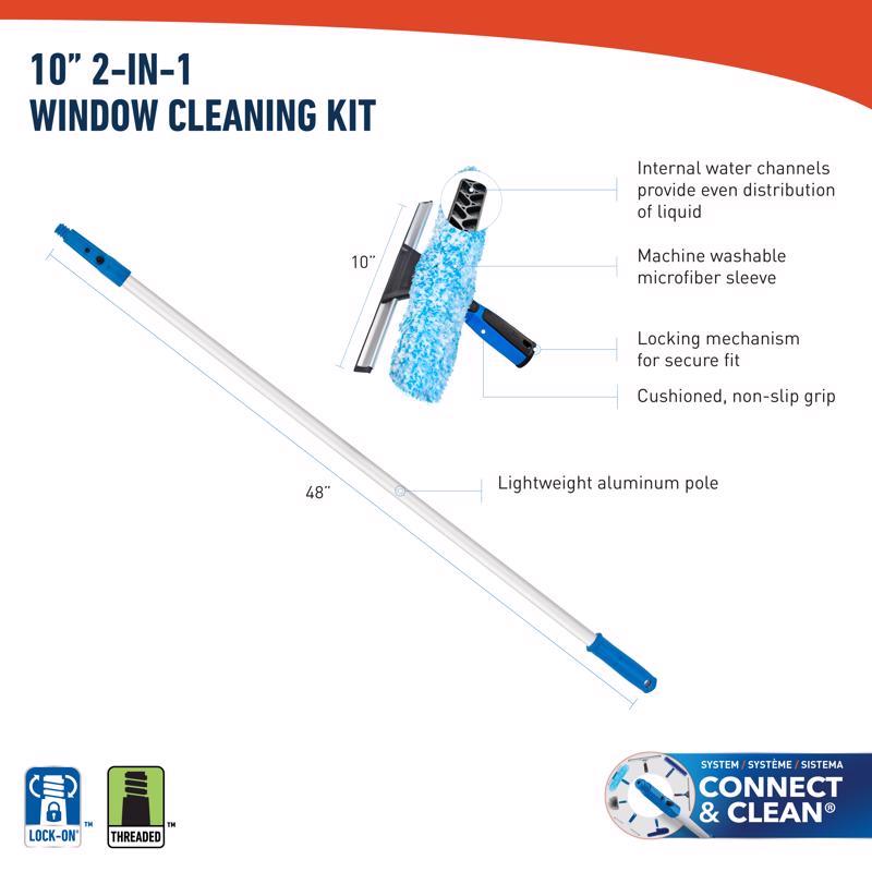 Unger Professional 10 in. Microfiber Window Cleaning Kit