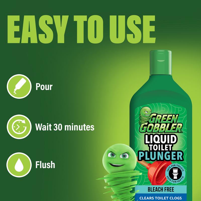 Green Gobbler Liquid Toilet Clog Remover 12 fl. oz.