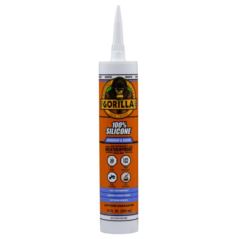 Gorilla White Silicone Window and Door Sealant 10 oz