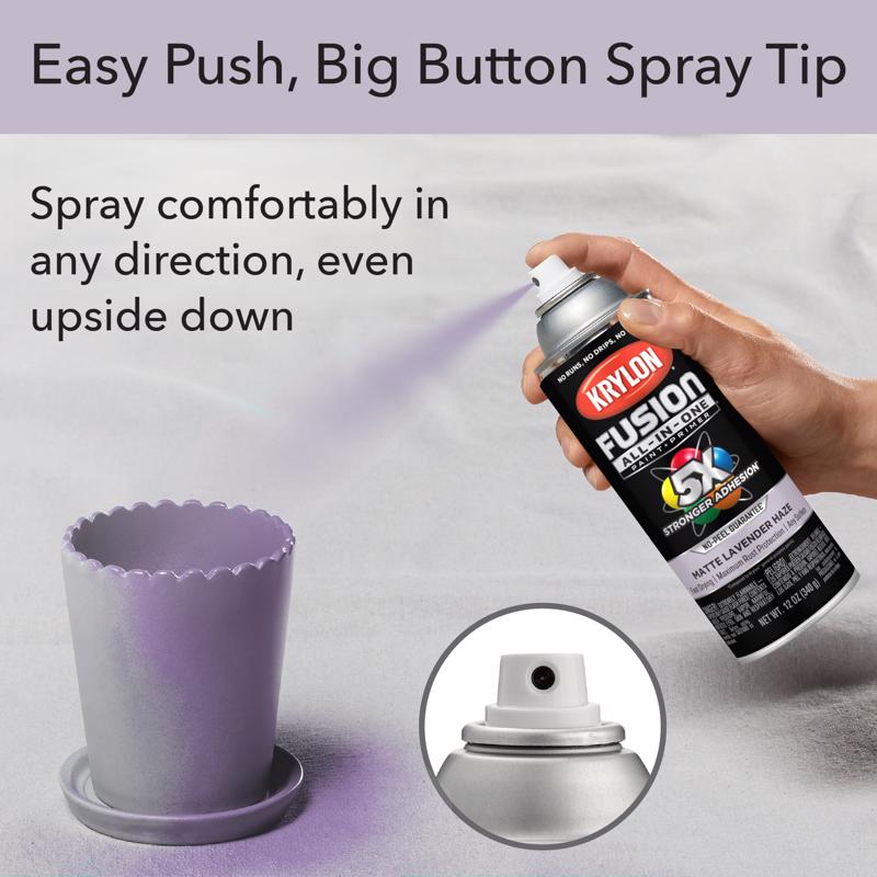 Krylon Fusion All-in-One Matte Lavender Haze Paint +Primer 12 oz