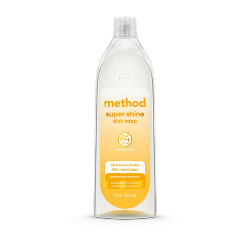 Method Super Shine Coastal Citron Scent Liquid Dish Soap 16 oz