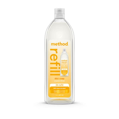 Method Super Shine Coastal Citron Scent Liquid Dish Soap Refill 48 oz