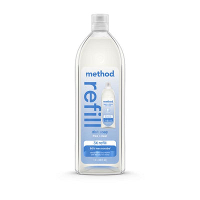Method Super Shine Free & Clear Scent Liquid Dish Soap Refill 48 oz