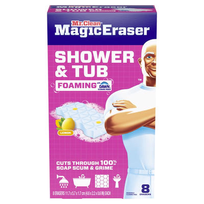 Mr. Clean Non-Scratch Magic Eraser For Bath and Shower 8 pk