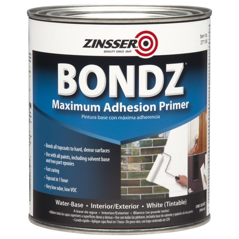 Zinsser Bondz White Water-Based Maximum Adhesive Primer 1 qt