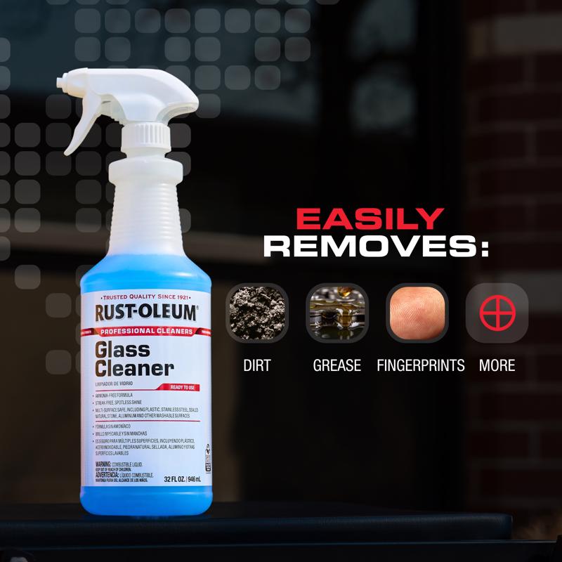 Rust-Oleum Professional Cleaners No Scent Glass Cleaner 32 oz Spray