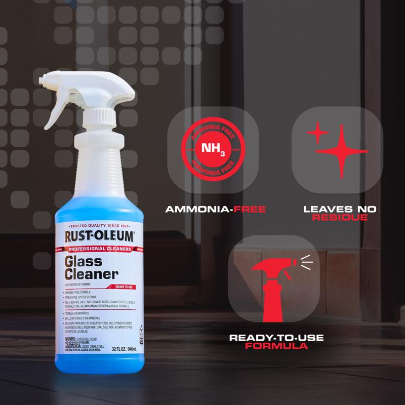 Rust-Oleum Professional Cleaners No Scent Glass Cleaner 32 oz Spray