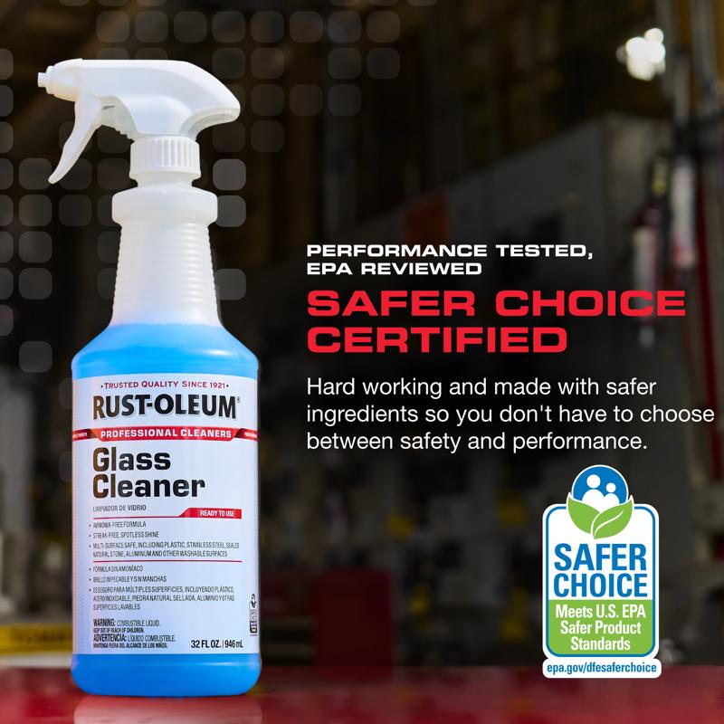 Rust-Oleum Professional Cleaners No Scent Glass Cleaner 32 oz Spray