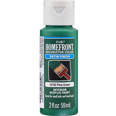 Homefront Satin Pine Green Craft Paint Exterior and Interior 2 oz