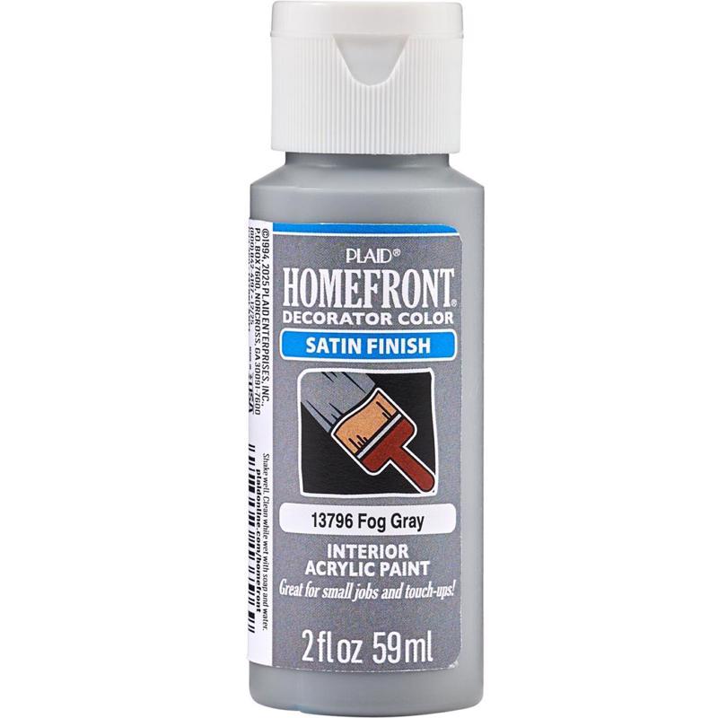 Homefront Satin Fog Gray Craft Paint Exterior and Interior 2 oz