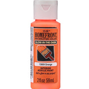 Homefront Glow-In-The-Dark Orange Craft Paint Exterior and Interior 2 oz