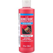 Homefront Satin Bright Red Craft Paint Exterior and Interior 8 oz