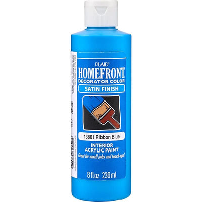 Homefront Satin Ribbon Blue Craft Paint Exterior and Interior 8 oz