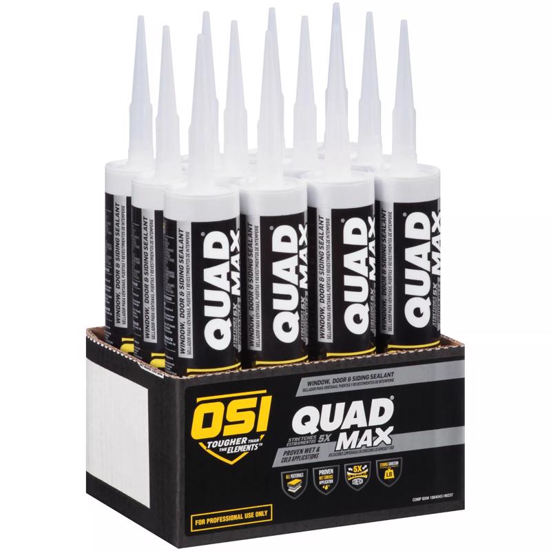 OSI Quad Max Mocha Elastomeric Polymers Caulk Sealant 9.5 oz