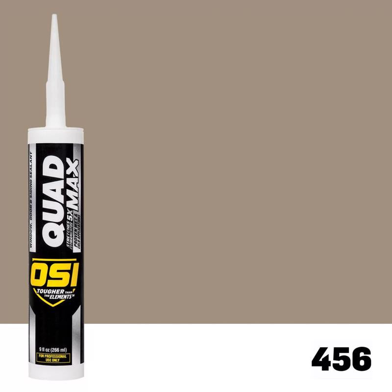 OSI Quad Max Terracotta/Khaki Elastomeric Polymers Caulk Sealant 9.5 oz
