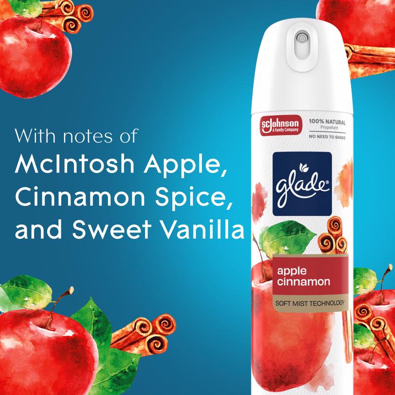Glade Apple Cinnamon Scent Air Freshener 7.3 oz Aerosol