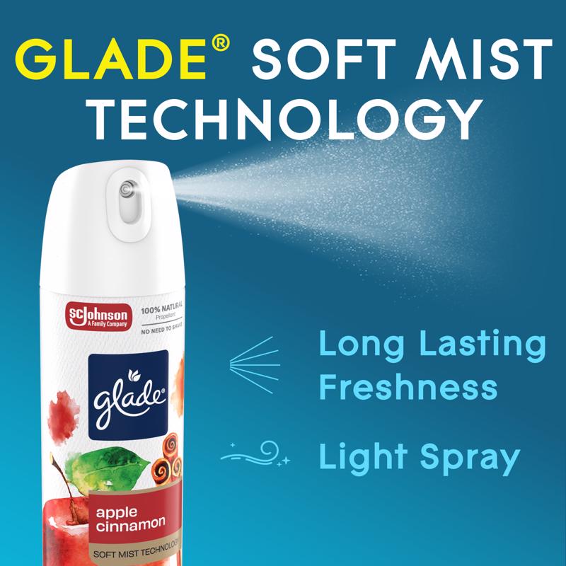 Glade Apple Cinnamon Scent Air Freshener 7.3 oz Aerosol