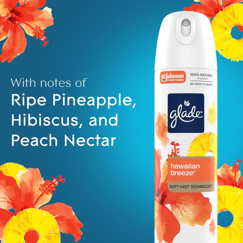 Glade Hawaiian Breeze Scent Air Freshener 7.3 oz Aerosol