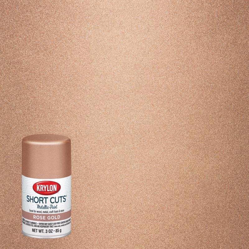 Krylon Short Cuts High-Gloss Rose Gold Craft Spray Paint 3 oz
