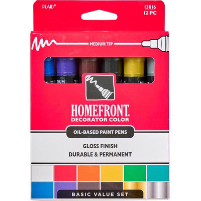 Homefront Multi Color Paint Pen Exterior and Interior 12 pc