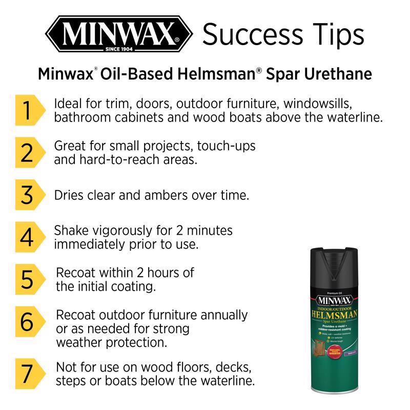 Minwax Helmsman Semi-Gloss Clear Solvent-Based Spar Urethane 11 oz