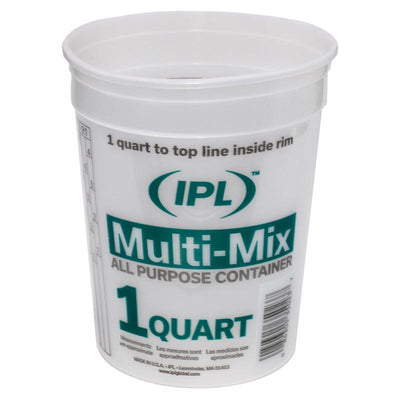 IPL Clear 1 qt Plastic Multi-Mix Container