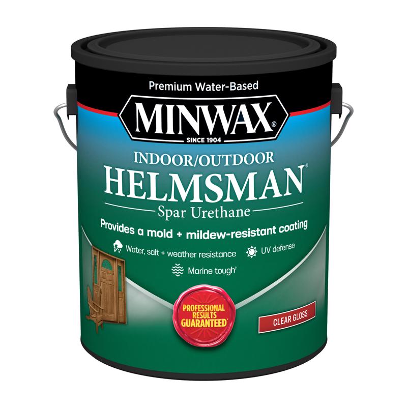 Minwax Helmsman Warm Gloss Clear Water-Based Spar Urethane 1 gal