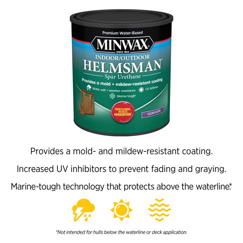 Minwax Helmsman Warm Gloss Clear Water-Based Spar Urethane 1 gal