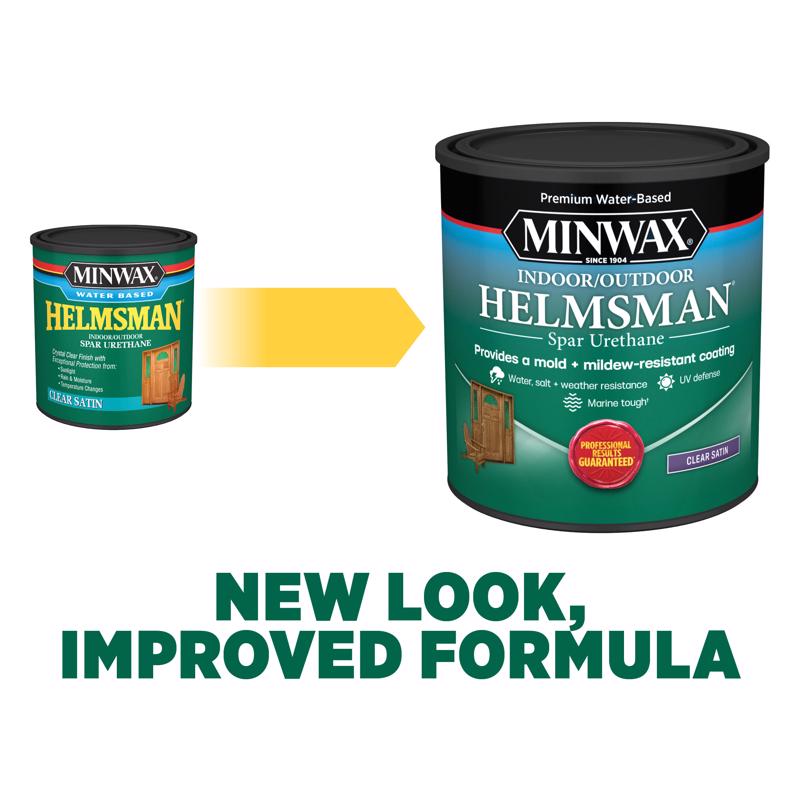 Minwax Helmsman Warm Satin Clear Water-Based Spar Urethane 1 gal
