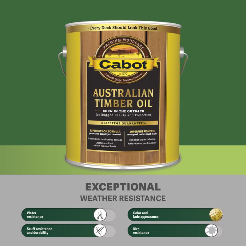 Cabot Transparent Mahogany Flame Australian Timber Oil 0.5 pt