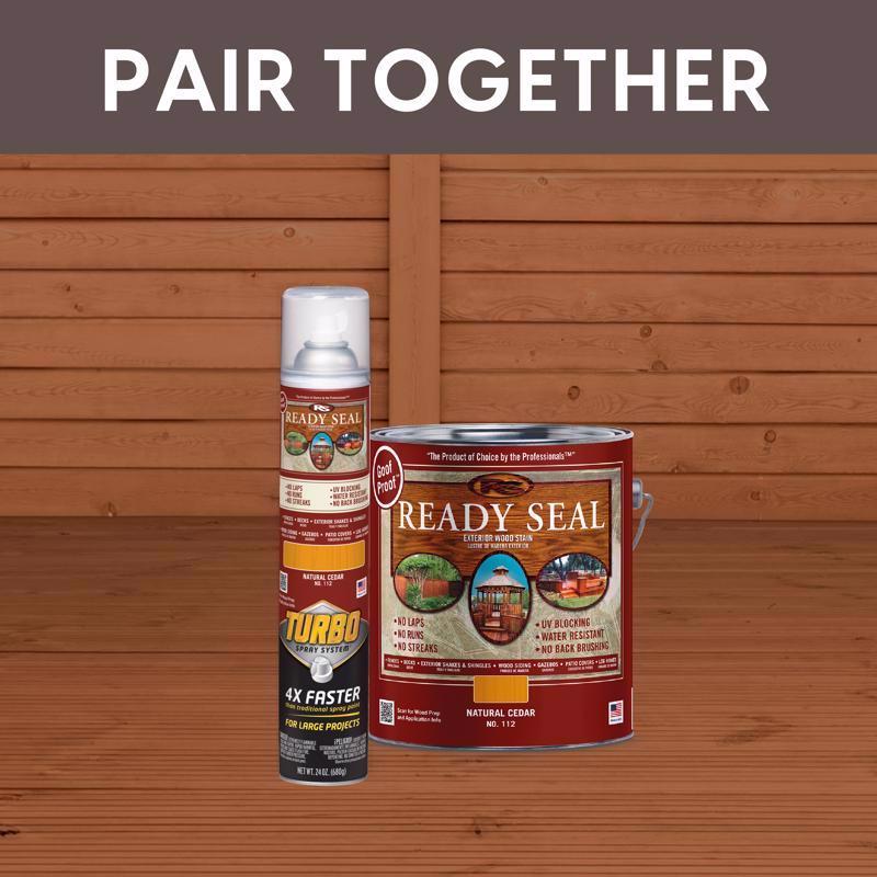 Ready Seal Turbo Spray Natural Cedar Wood Stain 24 oz