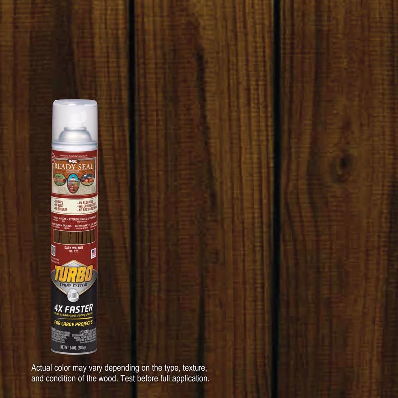 Ready Seal Turbo Spray Dark Walnut Wood Stain 24 oz