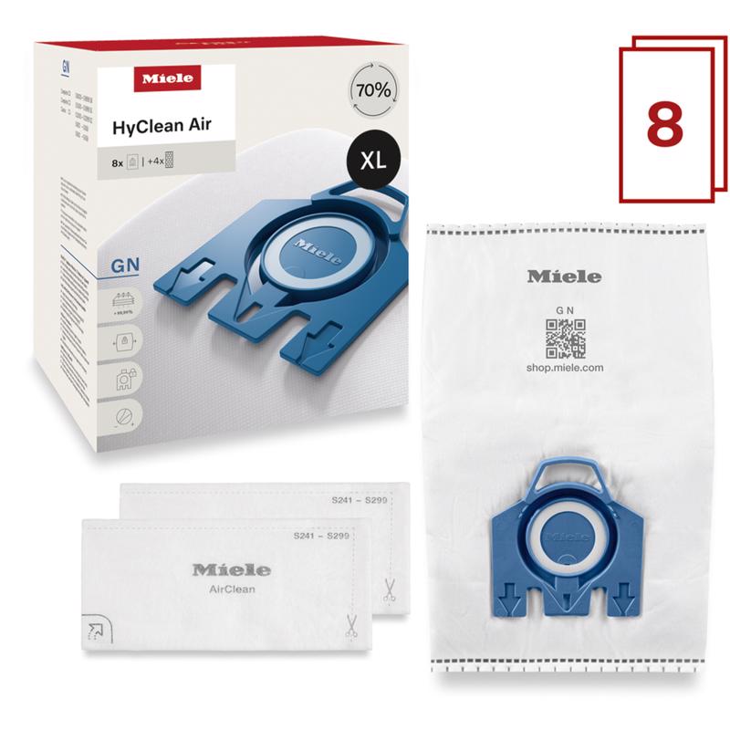 Miele GN HyClean AirClean Canister Vacuum Bags 8 pk