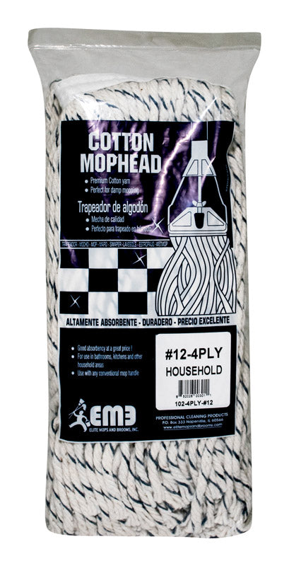 Elite Mops and Brooms #12 Cut End Cotton Mop Refill