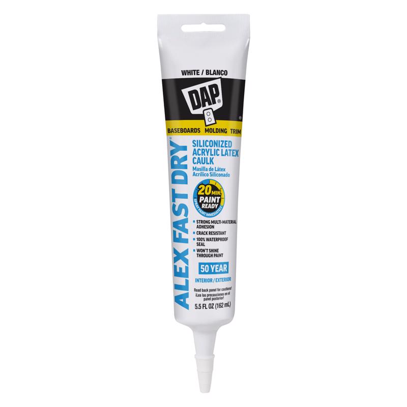 DAP Alex Fast Dry White Acrylic Latex Caulk 5.5 fl. oz.