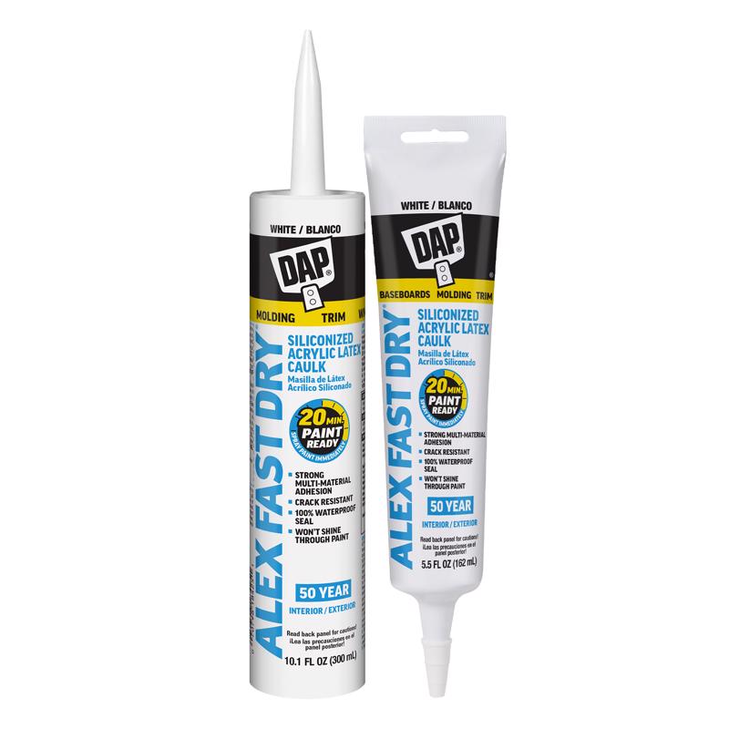 DAP Alex Fast Dry White Acrylic Latex Caulk 5.5 fl. oz.