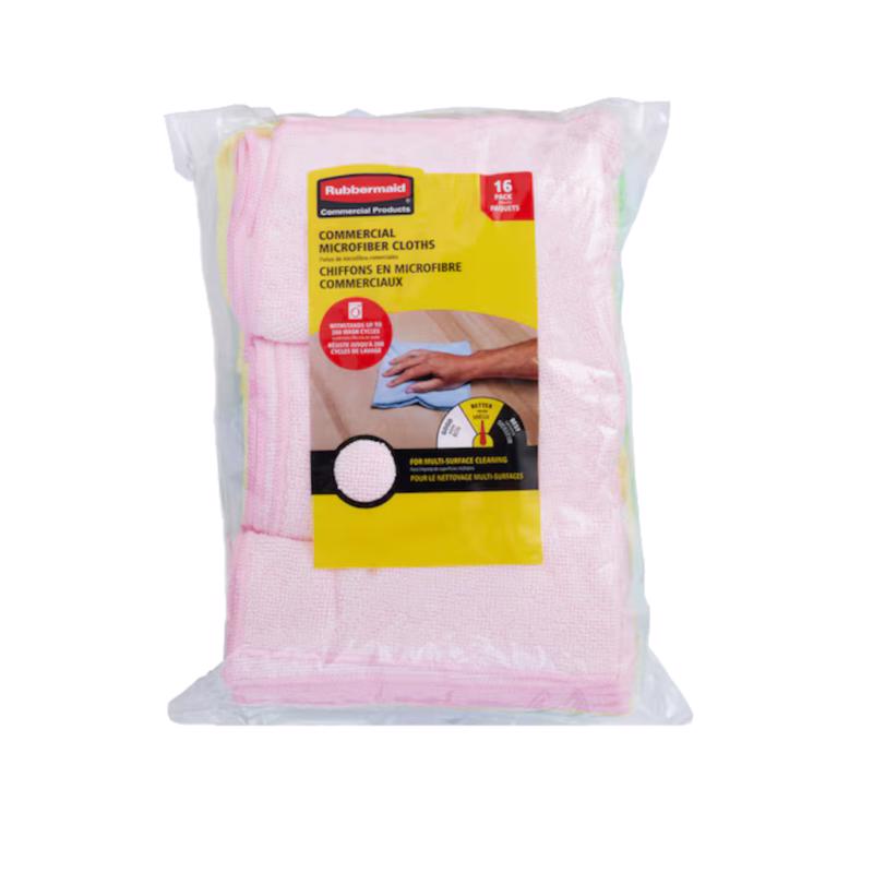 Rubbermaid Microfiber Wiping Cloth 16 in. W X 16 in. L 16 pk