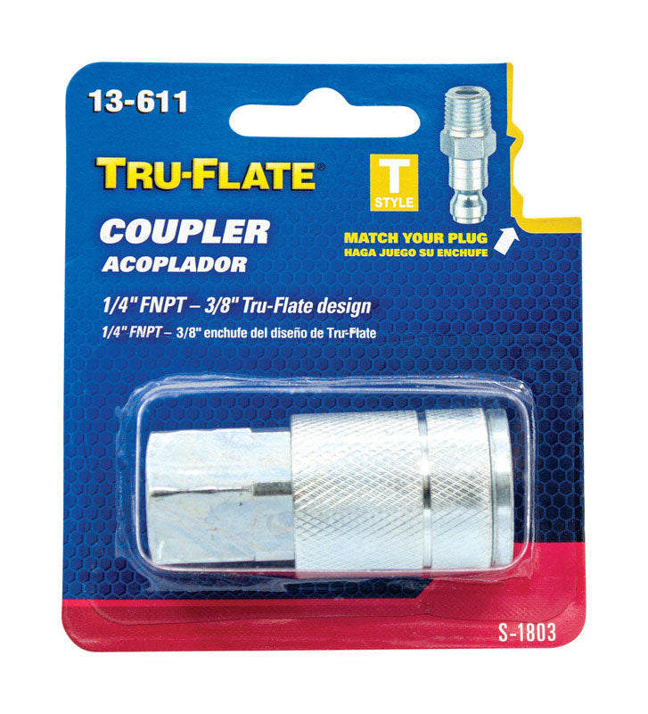 Tru-Flate Brass Quick Change Coupler 1/4 in. Female