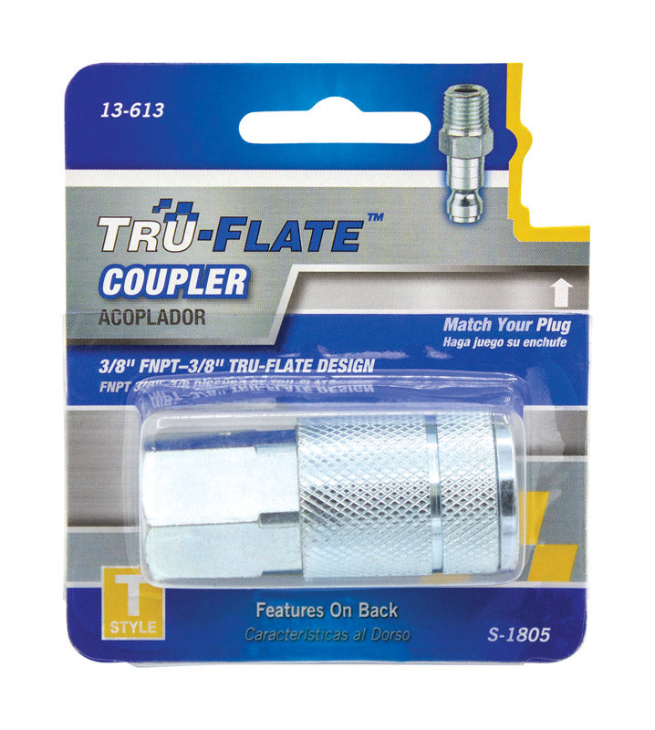 Tru-Flate Steel Air Coupler 3/8 Female