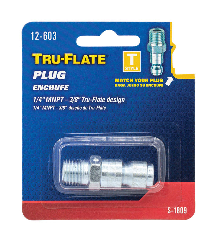 Tru-Flate Steel Air Plug 1/4 in. Male
