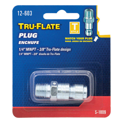 Tru-Flate Steel Air Plug 1/4 in. Male