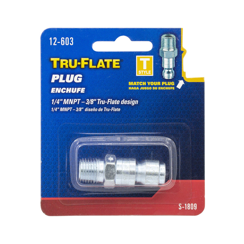 Tru-Flate Steel Air Plug 1/4 in. Male