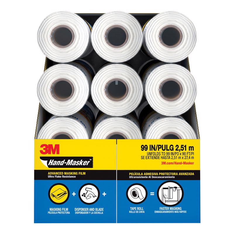 3M Hand-Masker 99 in. W X 90 ft. L X 0.35 mil Plastic Masking Film