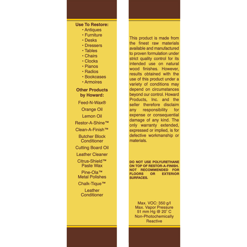 Howard Restor-A-Finish Semi-Transparent Dark Oak Oil-Based Wood Restorer 1 pt