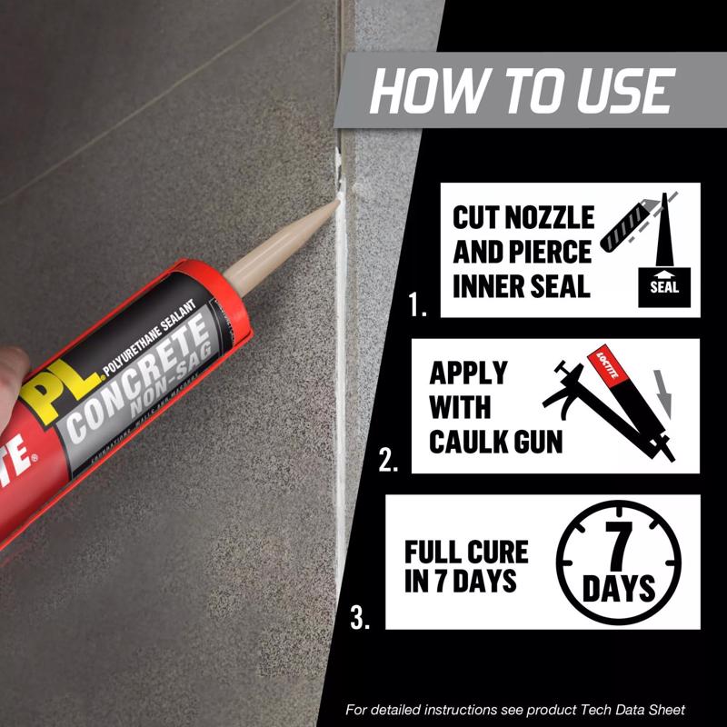 Loctite PL Limestone Polyurethane Concrete and Masonry Filler and Sealant 10 oz