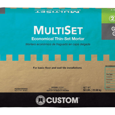 Custom Building Products MultiSet Gray Thin-Set Mortar 50 lb