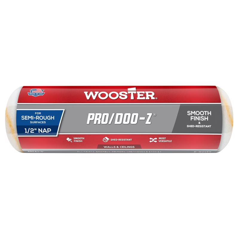 Wooster Pro/Doo-Z Woven Fabric 9 in. W X 1/2 in. Paint Roller Cover