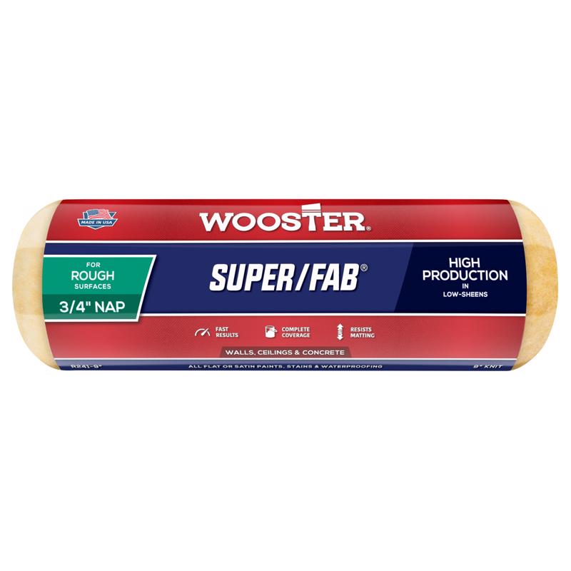 Wooster Super/Fab Knit 9 in. W X 3/4 in. Regular Paint Roller Cover